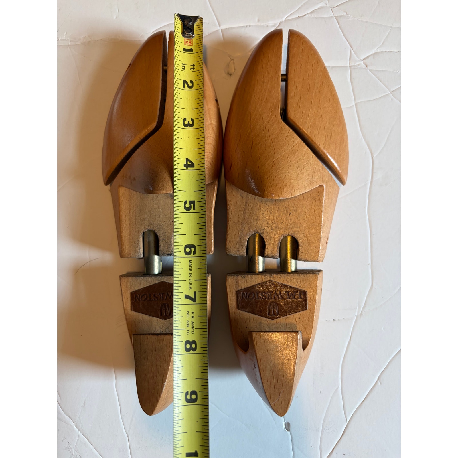 Vintage J.M. Weston Paris Wood Shoe Trees Size 4 Made In France Split Toe — image 8 of 8
